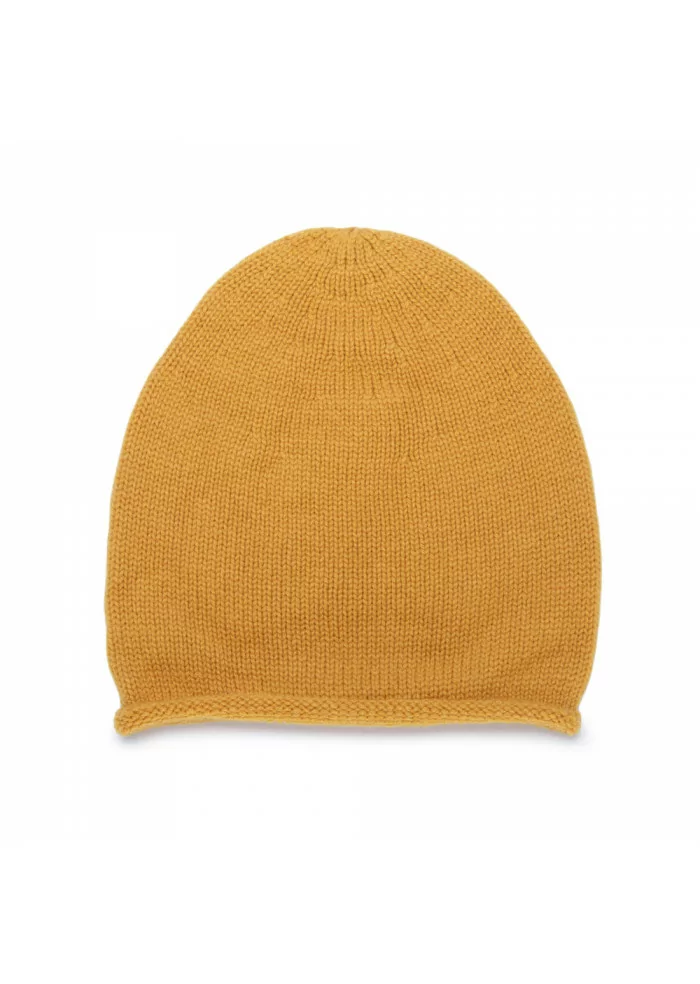RIVIERA CASHMERE | BERETTO CASHMERE RASATO GIALLO