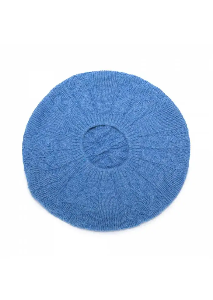 RIVIERA CASHMERE | BERRETTO BASCO TRECCE BLU