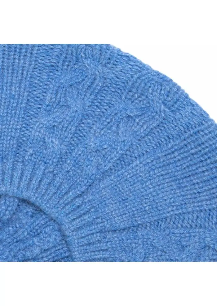 RIVIERA CASHMERE | BERRETTO BASCO TRECCE BLU