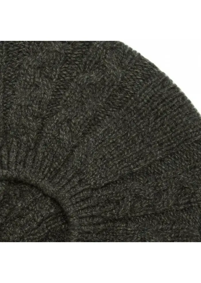 RIVIERA CASHMERE | BERRETTO BASCO TRECCE VERDE