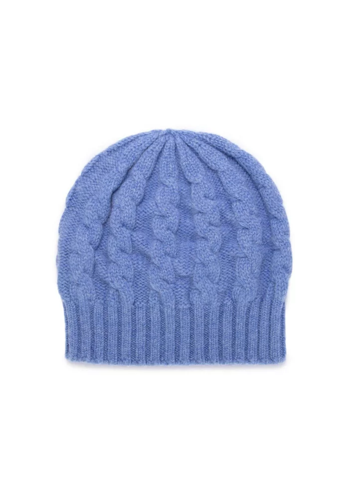 RIVIERA CASHMERE | BERRETTO TRECCIA BLU FIORDALISO