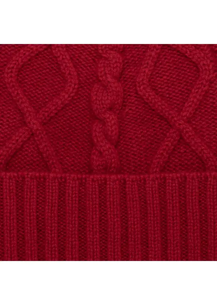 RIVIERA CASHMERE | BERRETTO WAFFLE ROSSO