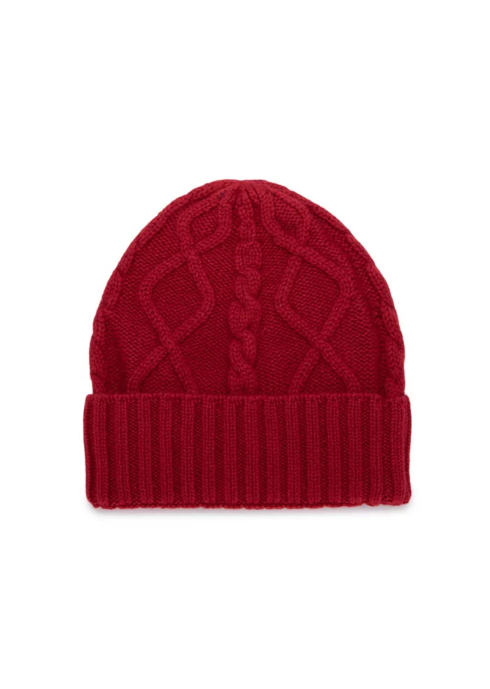 RIVIERA CASHMERE | BERRETTO WAFFLE ROSSO