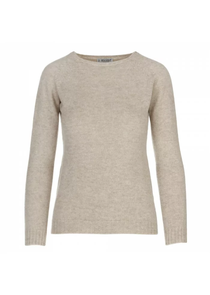 RIVIERA CASHMERE | MAGLIONE BARCHETTA BEIGE