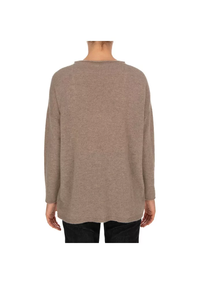 RIVIERA CASHMERE | MAGLIONE RASATO MARRONE