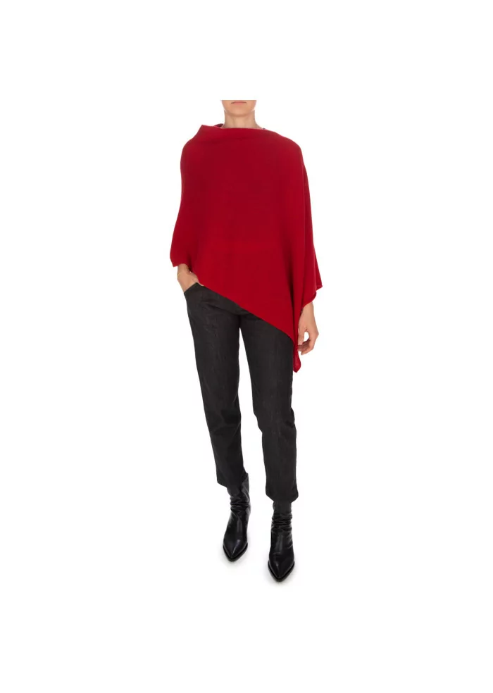 RIVIERA CASHMERE | MANTELLINA RASATA ROSSA