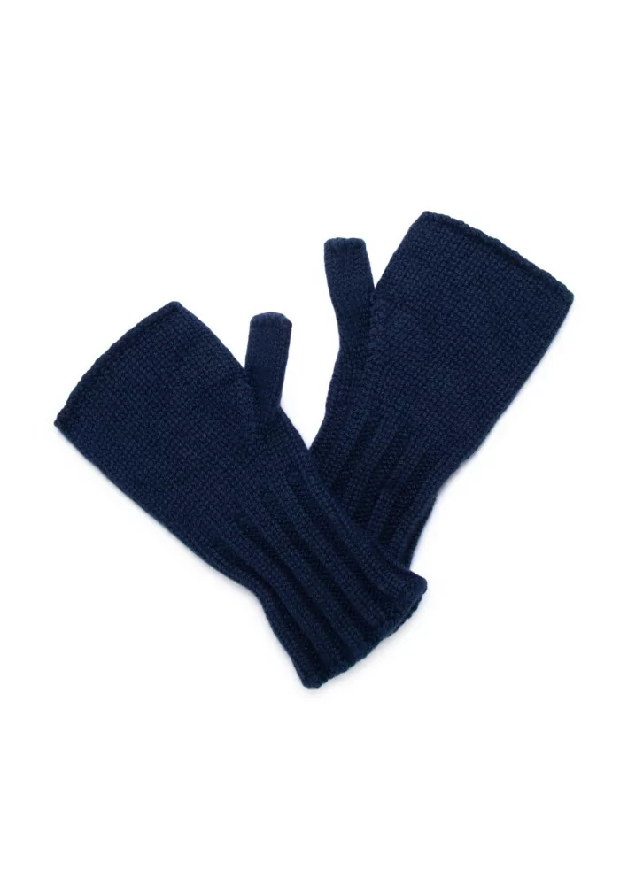 RIVIERA CASHMERE | MITENE TRECCE BLU NOTTE