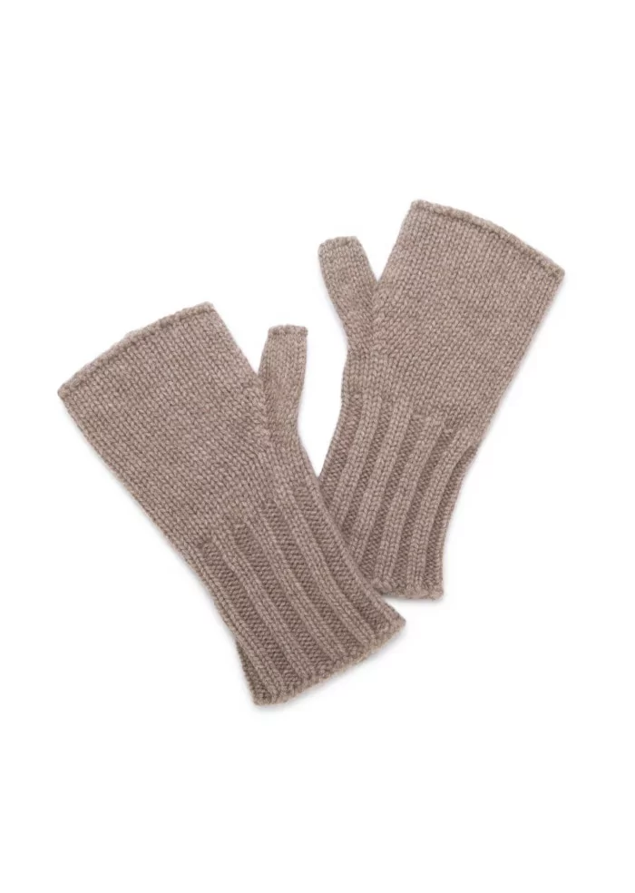 RIVIERA CASHMERE | MITENE TRECCE MARRONE