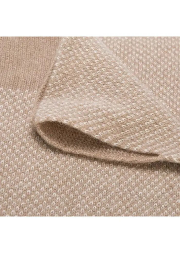 RIVIERA CASHMERE | SCALDACOLLO VIRGOLA BEIGE