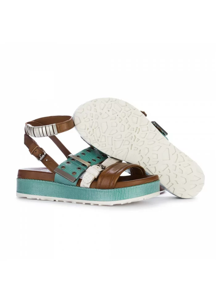 SANDALI DONNA MJUS | MARRONE BIANCO AZZURRO