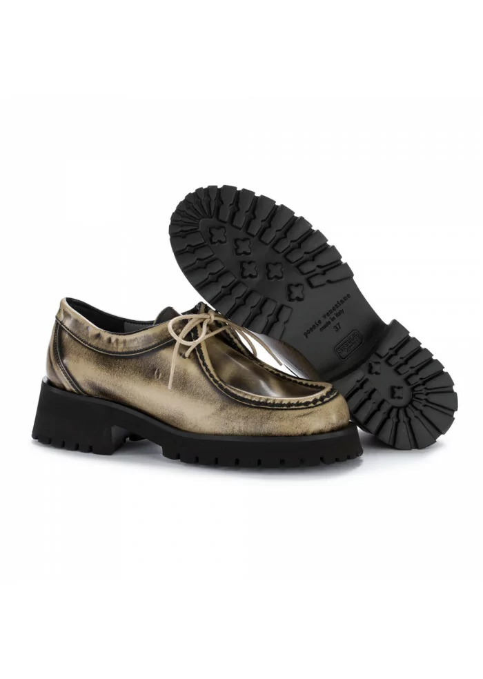 SCARPE BASSE DONNA POESIE VENEZIANE | ABRASIVATO TAUPE NERO