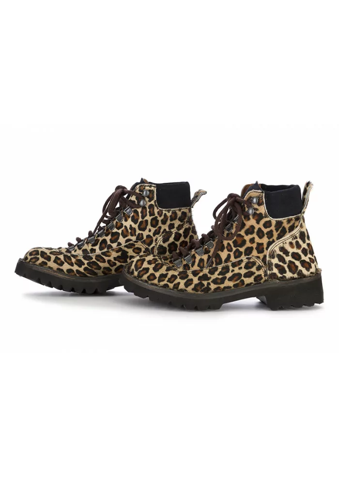 SCARPE DONNA TRONCHETTO LEOPARDATO BEIGE MANUFATTO TOSCANO VINCI