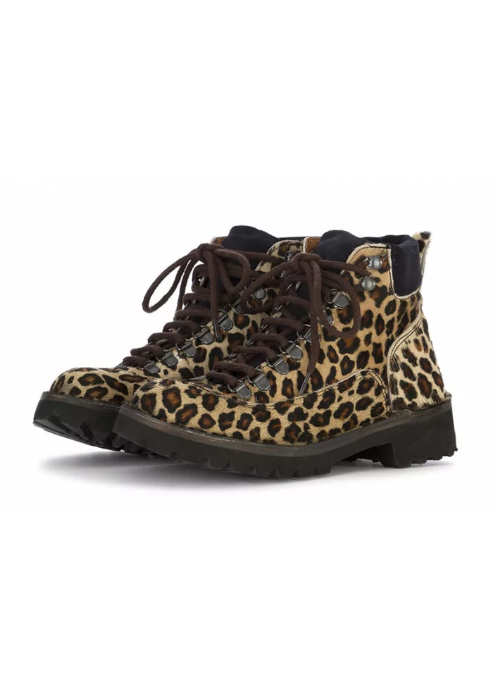 SCARPE DONNA TRONCHETTO LEOPARDATO BEIGE MANUFATTO TOSCANO VINCI