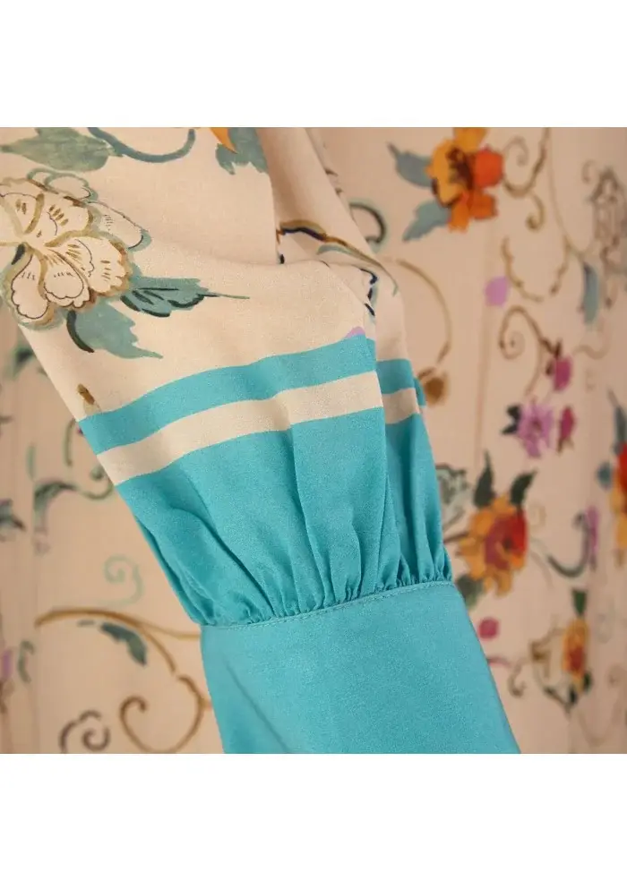 SEMICOUTURE | ABITO LUNGO SCOLLO A V MULTICOLOR