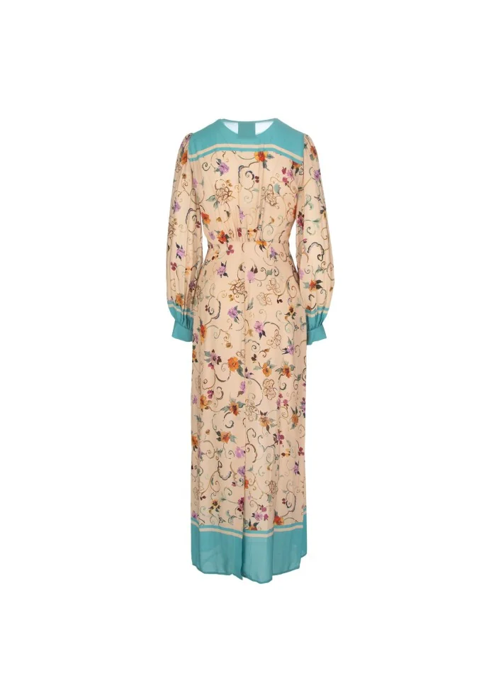 SEMICOUTURE | ABITO LUNGO SCOLLO A V MULTICOLOR