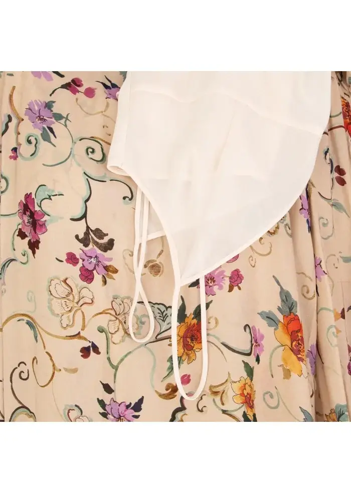 SEMICOUTURE | ABITO LUNGO SCOLLO A V MULTICOLOR