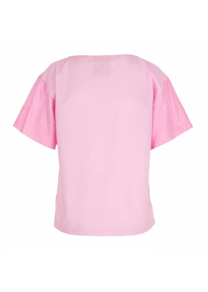 SEMICOUTURE | CAMICIA COTONE RICAMO ROSA