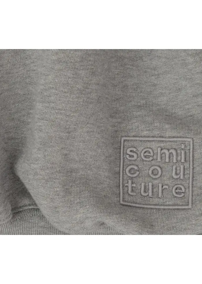 SEMICOUTURE | FELPA CON ZIP GRIGIO