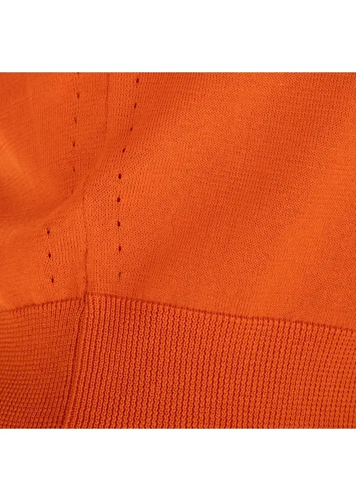 SEMICOUTURE | MAGLIONCINO SCOLLO A V ARANCIONE