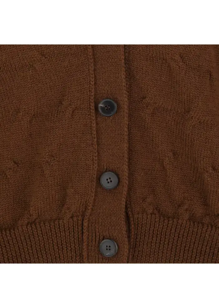 SOLOTRE | CARDIGAN LANA MARRONE