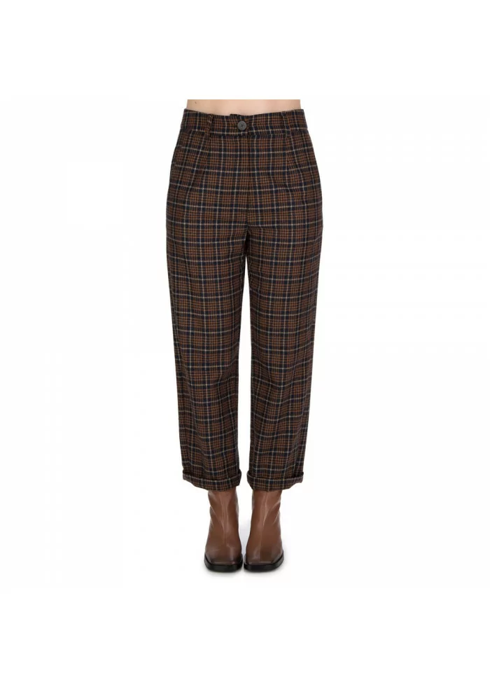 SOLOTRE | PANTALONI LANA MARRONE