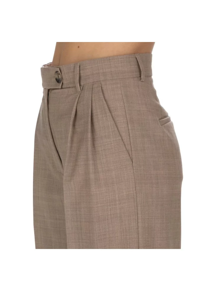 SOLOTRE | PANTALONI PALAZZO MARRONE