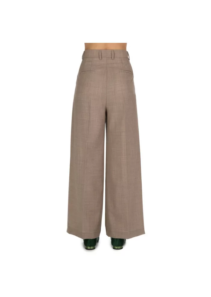 SOLOTRE | PANTALONI PALAZZO MARRONE