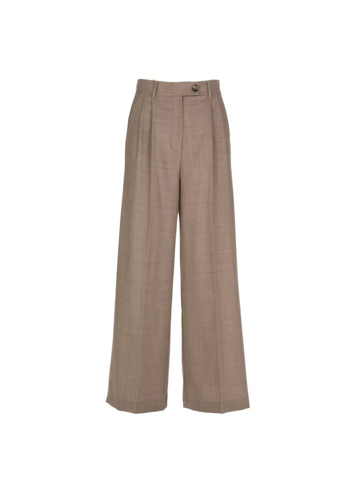 SOLOTRE | PANTALONI PALAZZO MARRONE