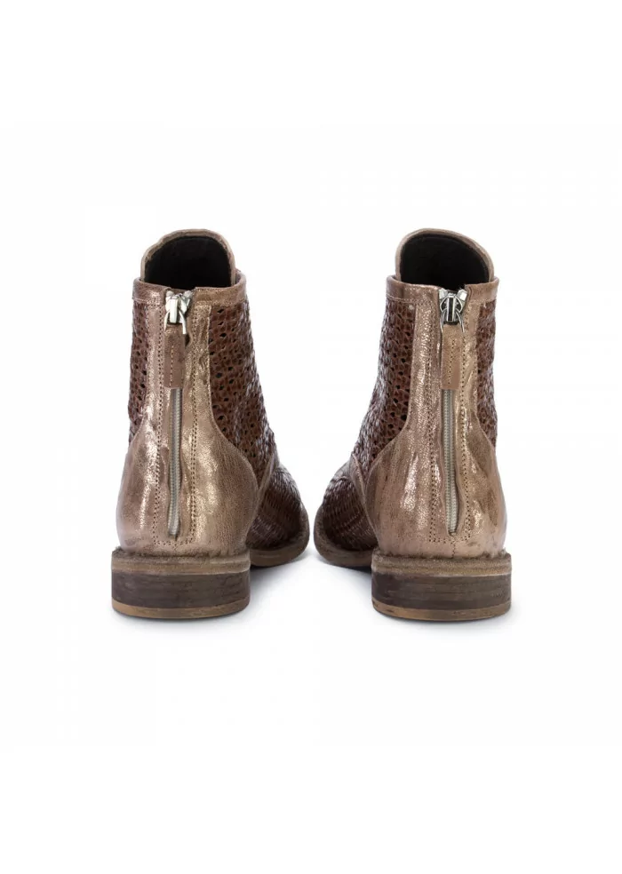 STIVALETTI ALLACCIATI DONNA JUICE | INTRECCIO FOSSIL MARRONE