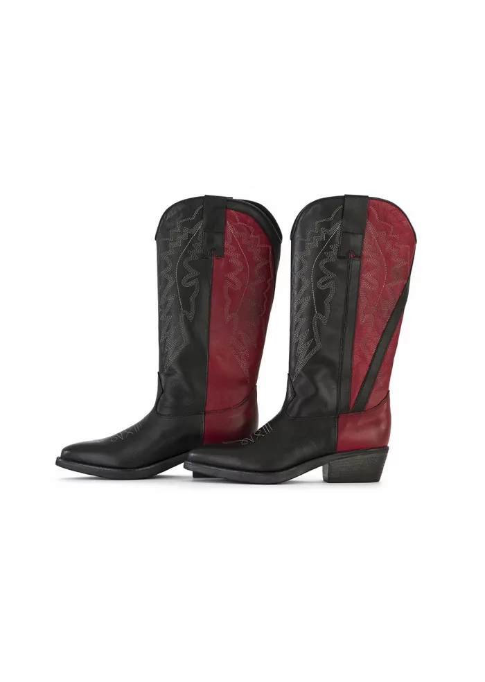 STIVALI COWBOY DONNA POESIE VENEZIANE | JSAA1 VELVET NERO BORDEAUX