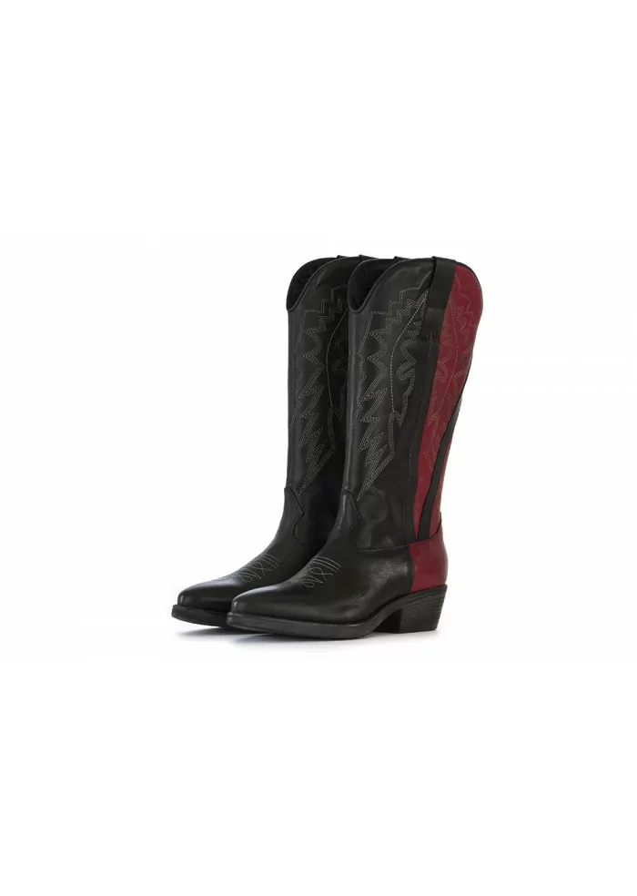 STIVALI COWBOY DONNA POESIE VENEZIANE | JSAA1 VELVET NERO BORDEAUX