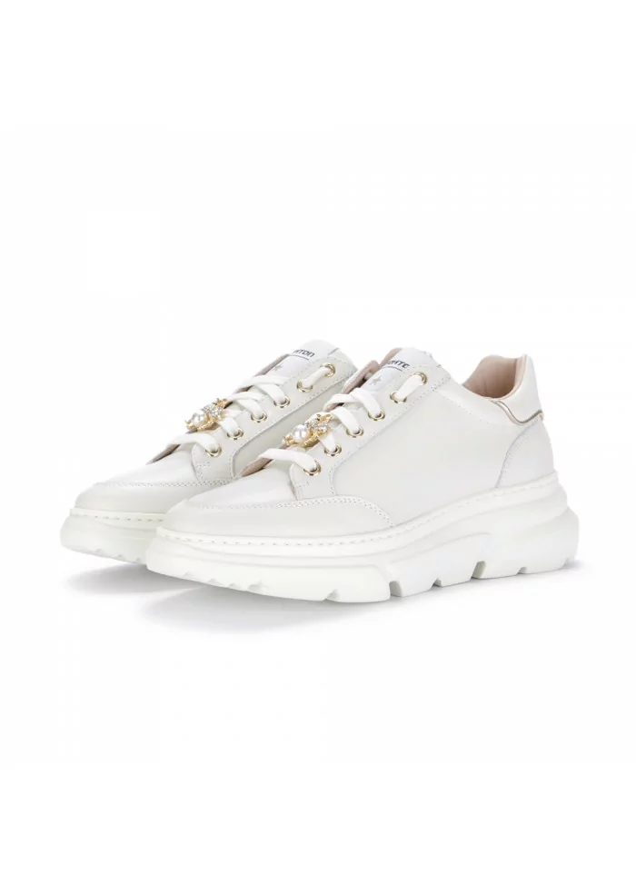 STOKTON | SNEAKERS VITELLO OFF BIANCO ROSA