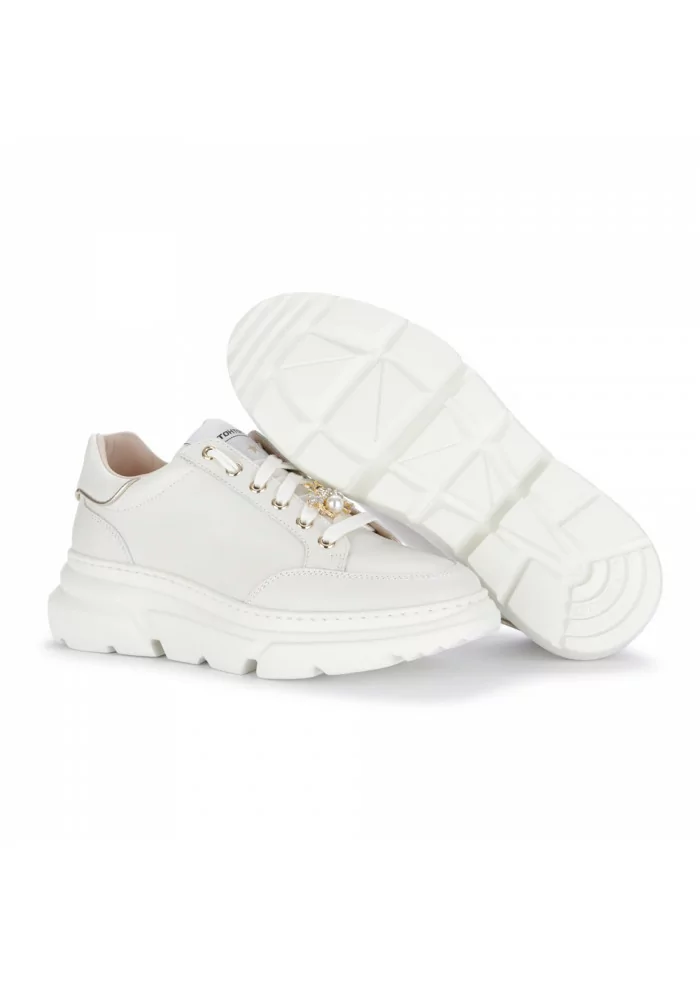STOKTON | SNEAKERS VITELLO OFF BIANCO ROSA