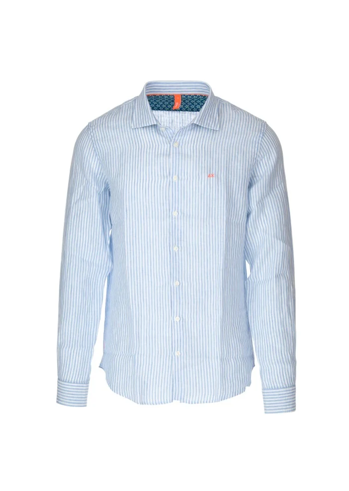 SUN68 | CAMICIA STRIPE CLASSIC BEACH AZZURRO BIANCO