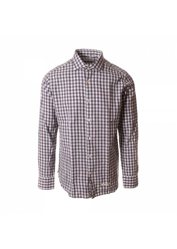 TINTORIA MATTEI 954 | CAMICIA SCACCHI GRIGIO / BIANCO