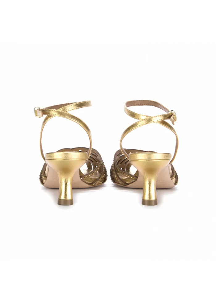 VICENZA | SANDALI CON TACCO PUNTI LUCE ORO