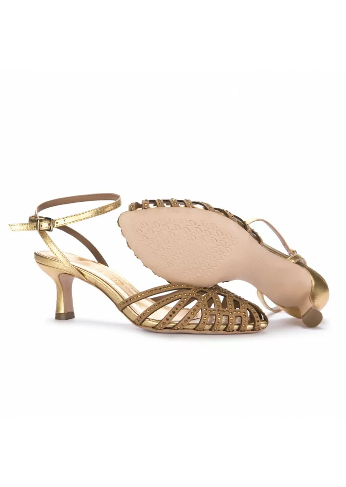 VICENZA | SANDALI CON TACCO PUNTI LUCE ORO
