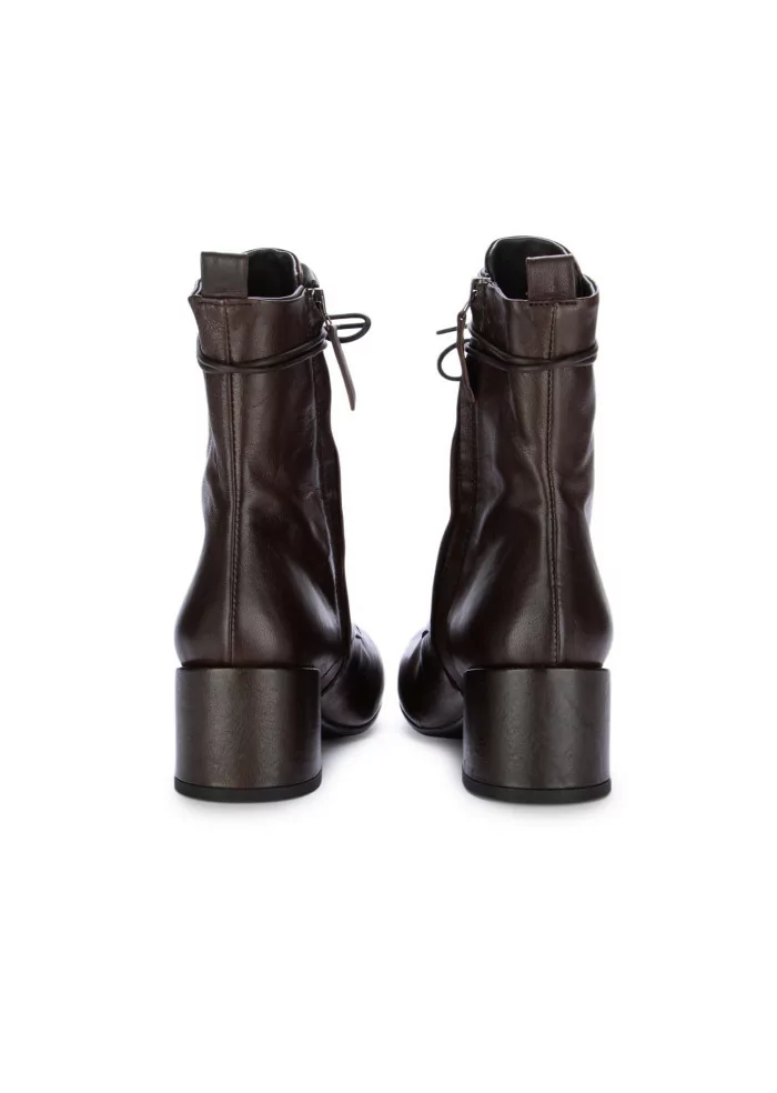 VICOLO 8 | STIVALETTI CON TACCO LACCI PELLE MARRONE