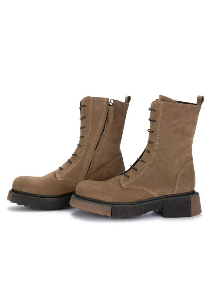 VICOLO 8 | TRONCHETTI ALLACCIATI CAMOSCIO MARRONE