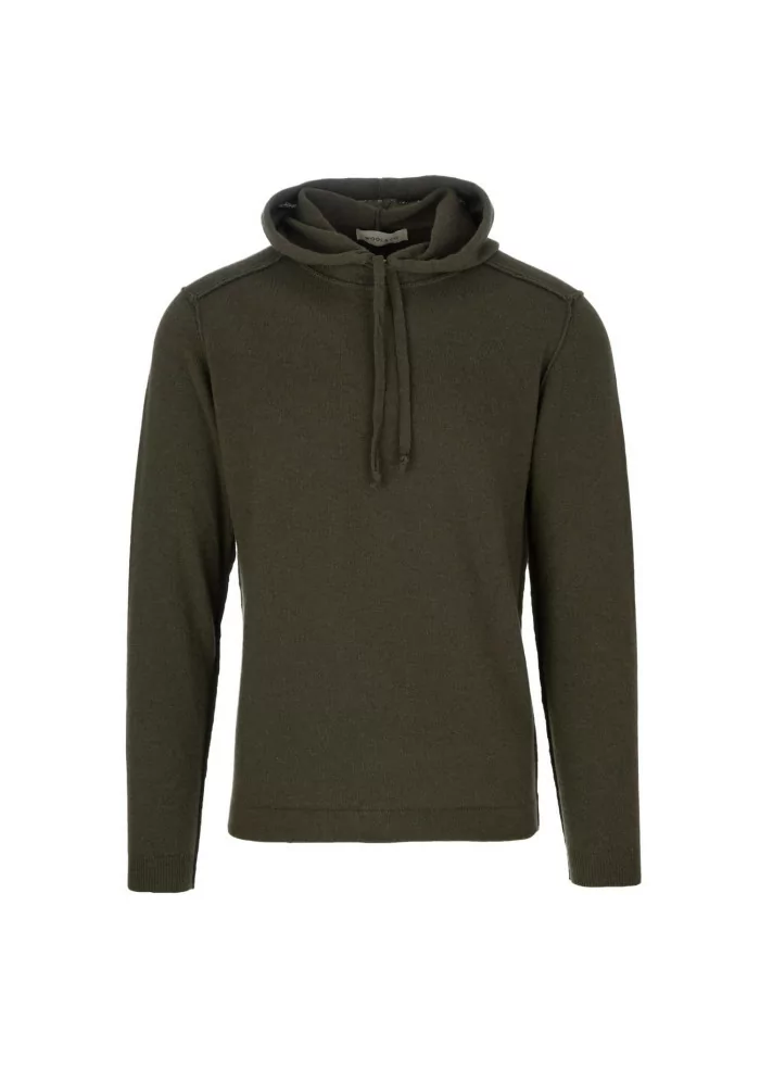 WOOL & CO | MAGLIONE CAPPUCCIO VERDE