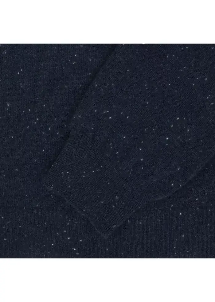 WOOL & CO | MAGLIONE GIROCOLLO PUNTINATO BLU