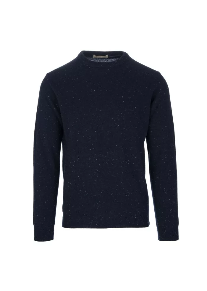 WOOL & CO | MAGLIONE GIROCOLLO PUNTINATO BLU