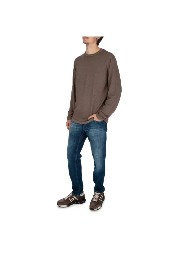WOOL & CO | MAGLIONE LANA MERINO MARRONE