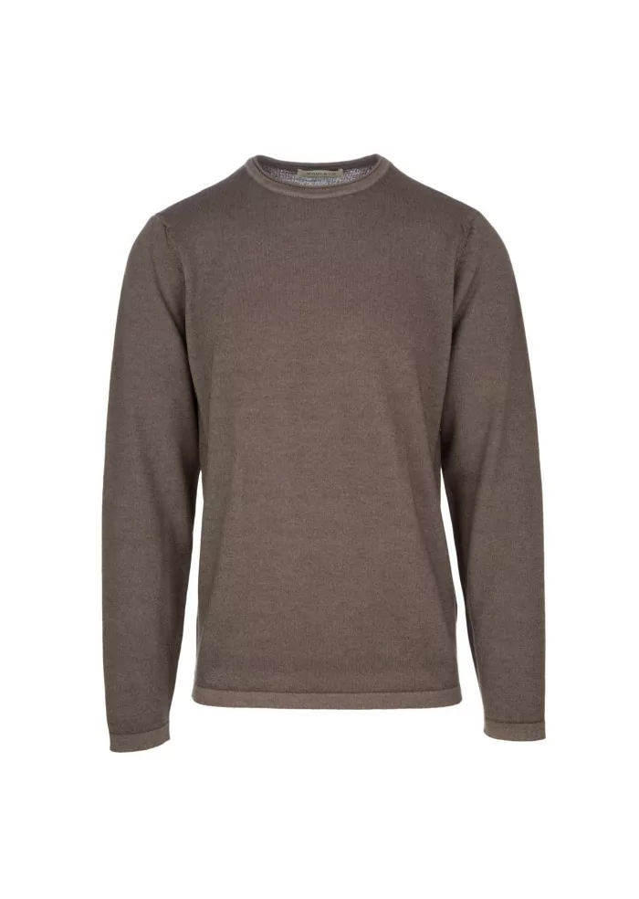 WOOL & CO | MAGLIONE LANA MERINO MARRONE
