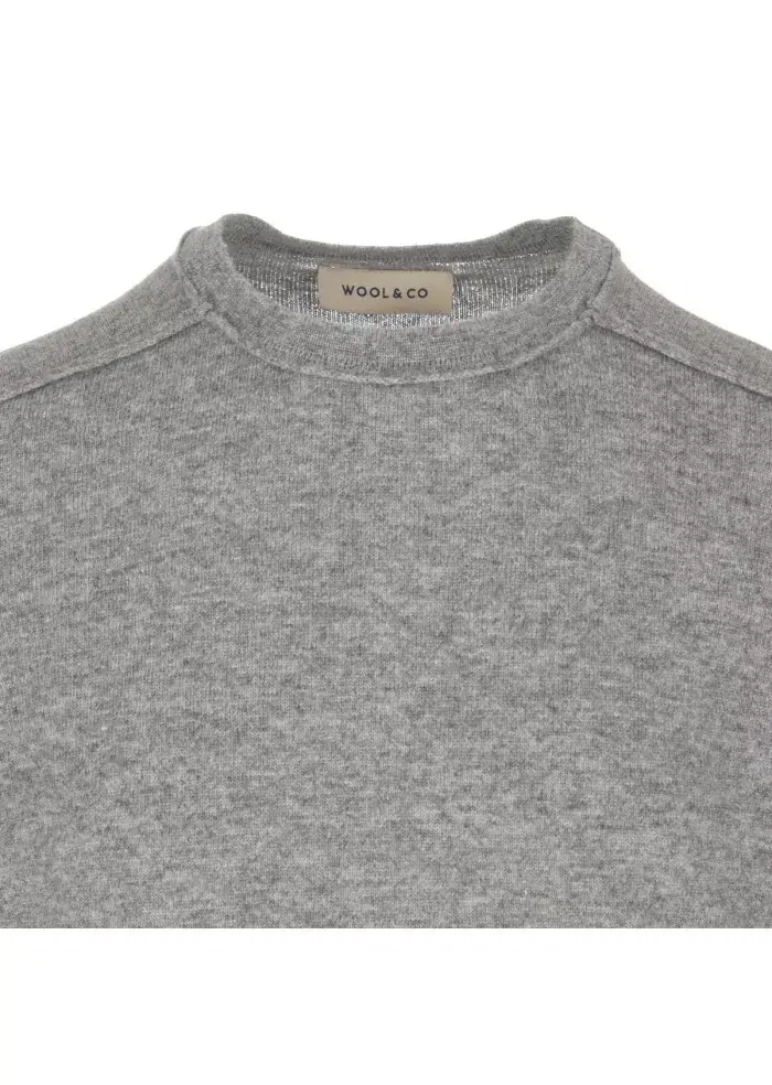 WOOL & CO | MAGLIONE LANA VISCOSA GRIGIO