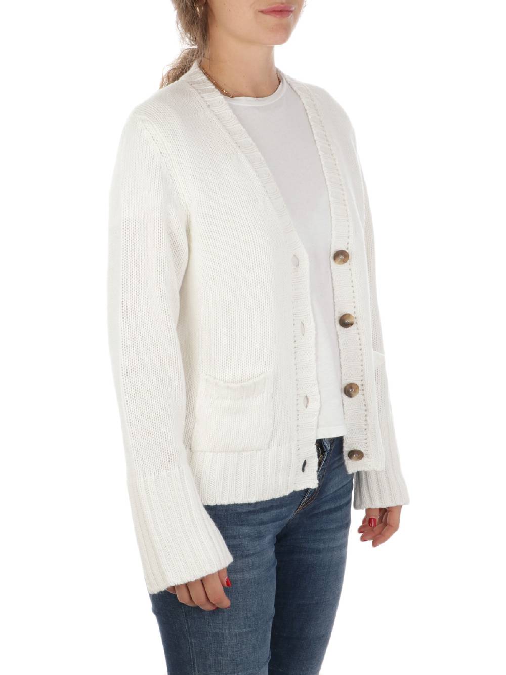 19.61 MILANO Cardigan Donna in Lana e Cashmere