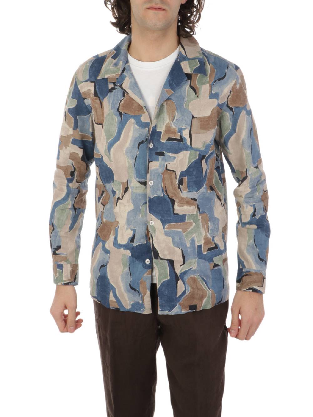 ALTEA Camicia Uomo Fantasia In Lino