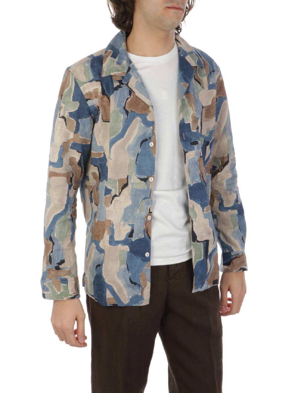 ALTEA Camicia Uomo Fantasia In Lino