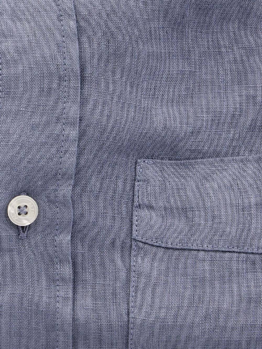 ALTEA Camicia Uomo In Lino Tinto In Capo