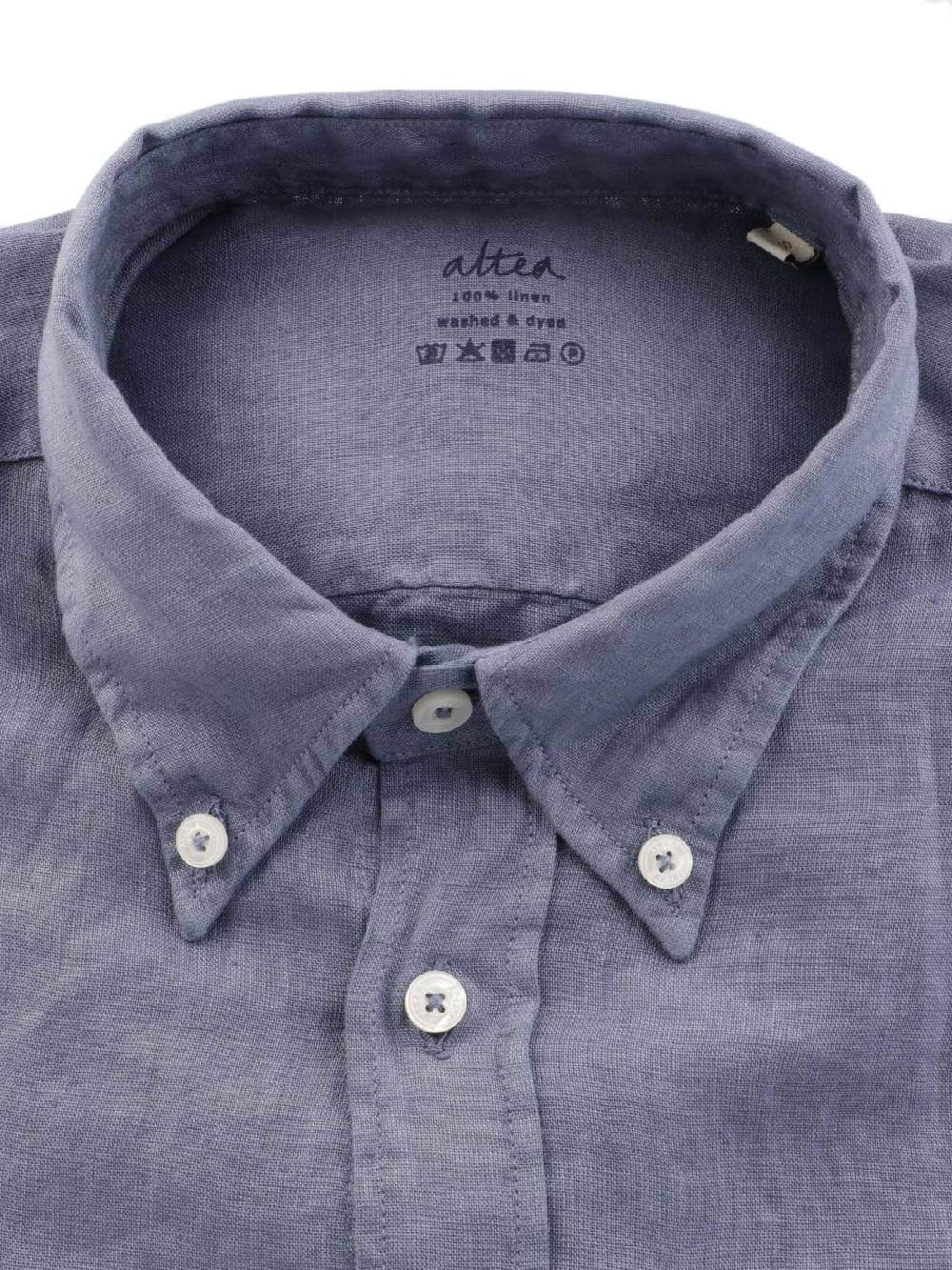 ALTEA Camicia Uomo In Lino Tinto In Capo